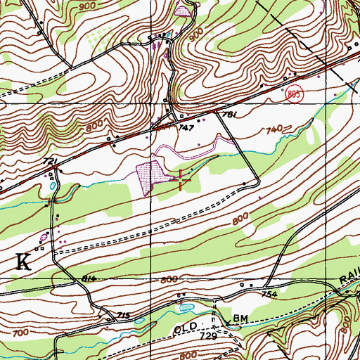 Topographic Map of Koenigs Creek Dam, PA