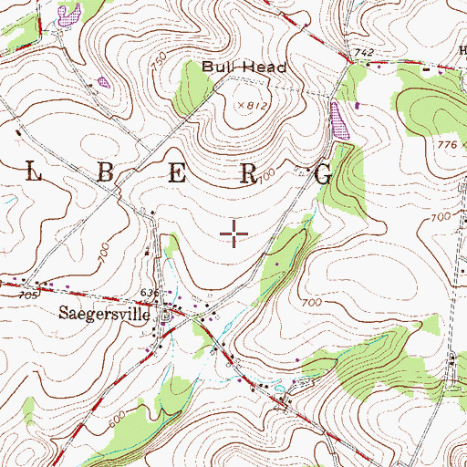 Topographic Map of Sand Spring Lake, PA