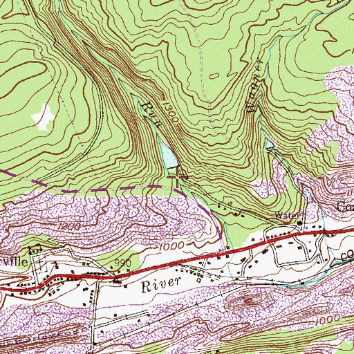 Topographic Map of Dyers Run Dam Number Three, PA