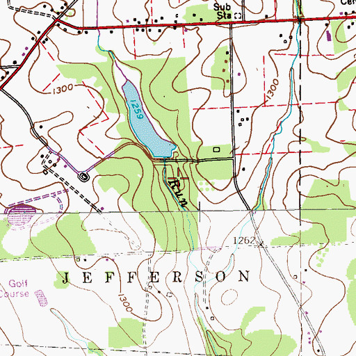 Topographic Map of Lake Saxony Dam, PA