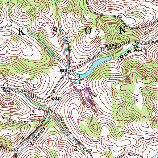 Topographic Map of Evansburg Dam Number Two, PA