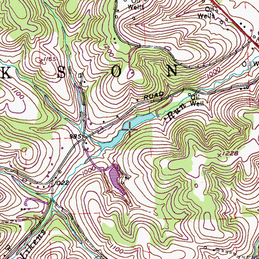 Topographic Map of Evansburg Reservoir Number Two, PA