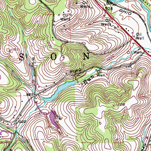 Topographic Map of Evansburg Reservoir, PA