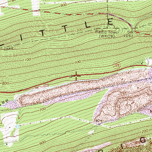 Topographic Map of Trevorton Plant Number One Dam, PA