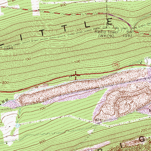 Topographic Map of Trevorton Fines Pond, PA