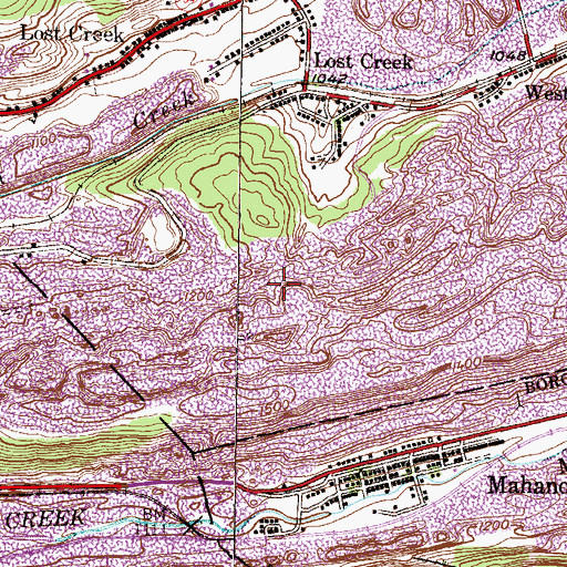 Topographic Map of Mountain Shadow Lake, PA