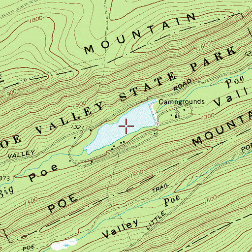 Topographic Map of Poe Lake, PA