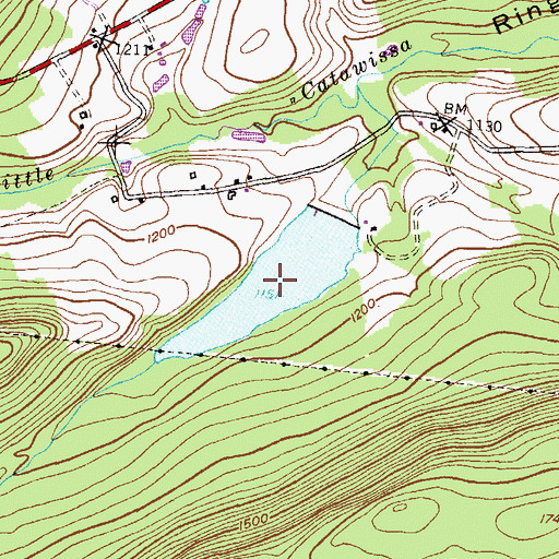 Topographic Map of Ringtown Reservoir Number Six, PA