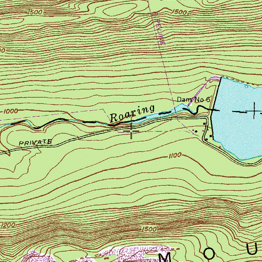 Topographic Map of Dam Number Five, PA