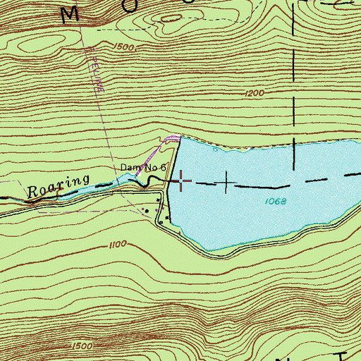 Topographic Map of Bear Gap Number Six Dam, PA