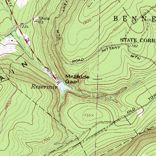 Topographic Map of Rockview Reservoir, PA