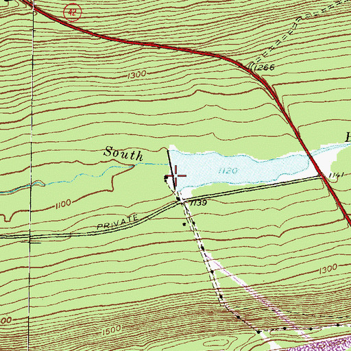 Topographic Map of Brush Valley Dam, PA