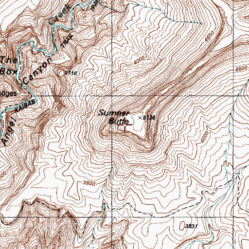Topographic Map of Sumner Point, AZ
