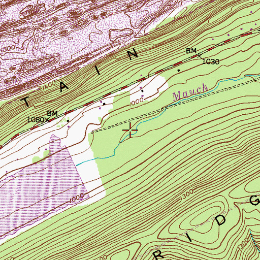 Topographic Map of Mauch Chunk Lake, PA