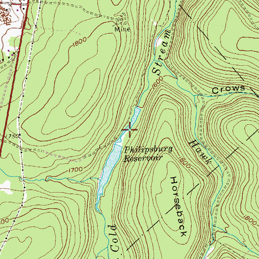 Topographic Map of Upper Dam, PA