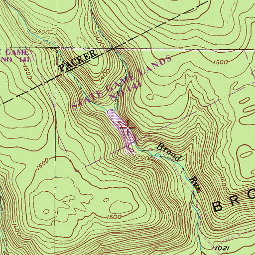 Topographic Map of Broad Run Reservoir, PA
