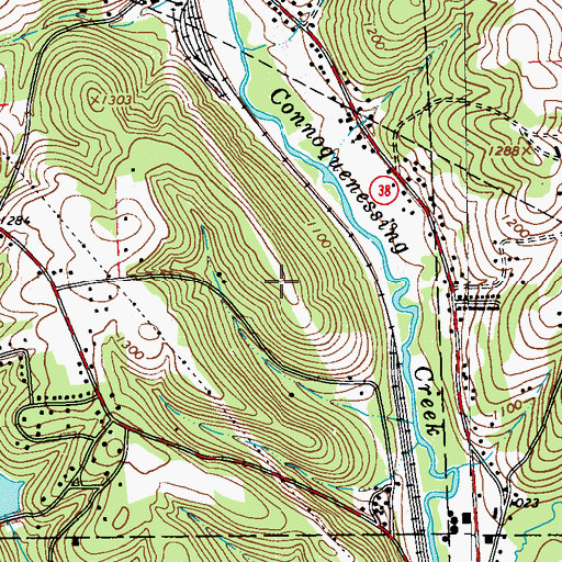 Topographic Map of Thorn Run Dam, PA