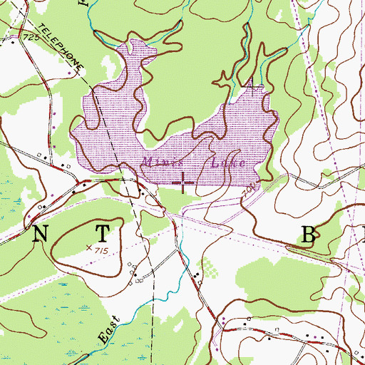 Topographic Map of Minsi Lake Dam, PA