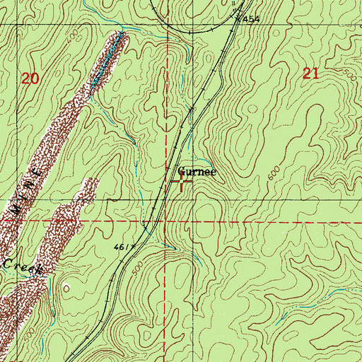 Topographic Map of Gurnee, AL