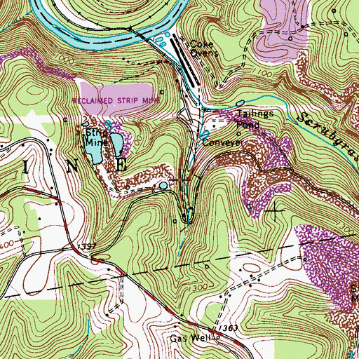 Topographic Map of Pond Five, PA