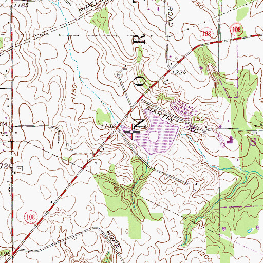 Topographic Map of Pa-21 Dam, PA