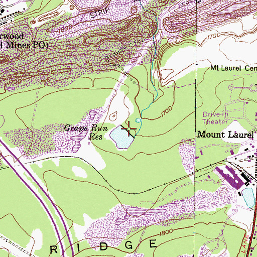 Topographic Map of Grape Run Dam, PA