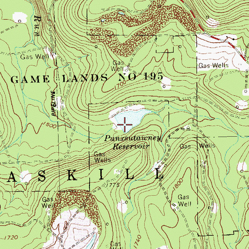 Topographic Map of Clover Dam, PA
