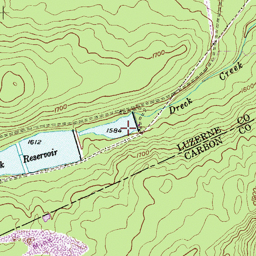 Topographic Map of Dam G, PA