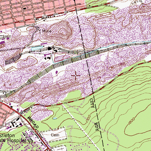 Topographic Map of Lion Silt Plant Pond Dam, PA
