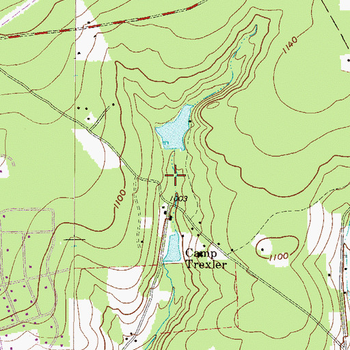 Topographic Map of Camp Trexler Dam, PA