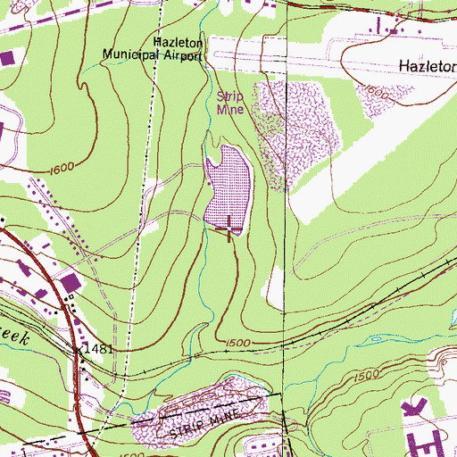 Topographic Map of Lake Irena Dam, PA