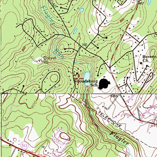 Topographic Map of Stroud Dam, PA