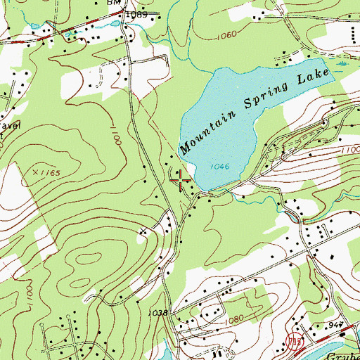 Topographic Map of Mountain Springs Dam, PA