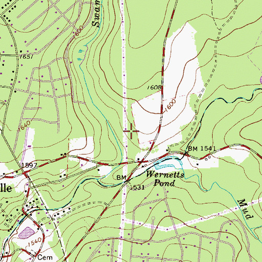 Topographic Map of Sincavage Lumber Company Dam, PA