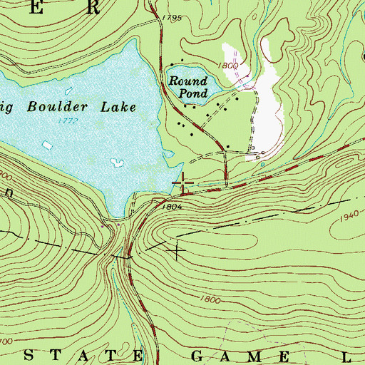 Topographic Map of Big Boulder Dam, PA