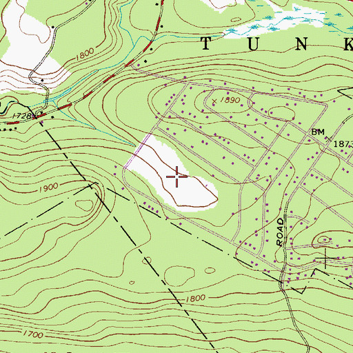 Topographic Map of Briar Crest Woods Lake, PA