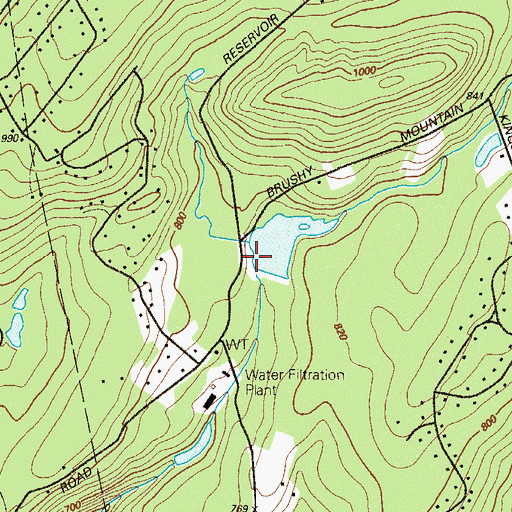 Topographic Map of Middle Dam, PA