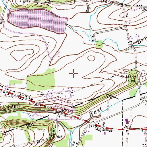 Topographic Map of Briar Creek Dam, PA