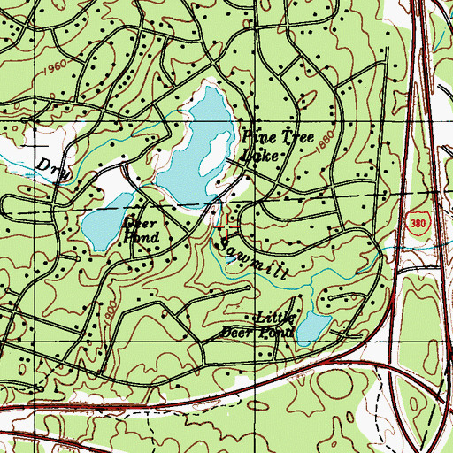 Topographic Map of Pinetree Lake Dam, PA