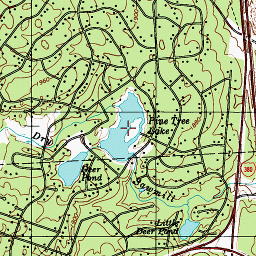 Topographic Map of Pine Tree Lake, PA