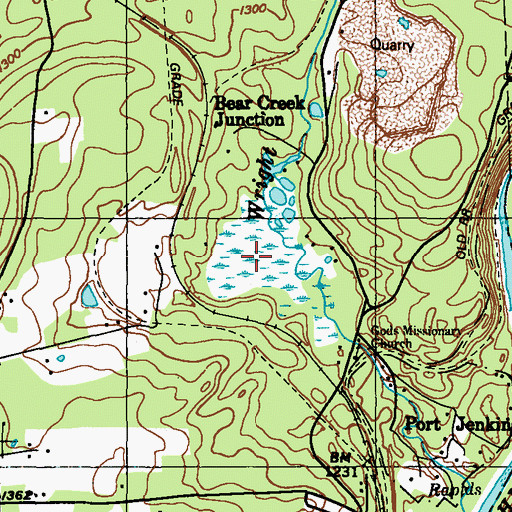 Topographic Map of Penn Lake Dam, PA