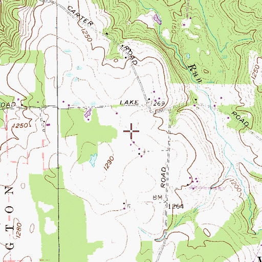 Topographic Map of Chambers Reservoir, PA