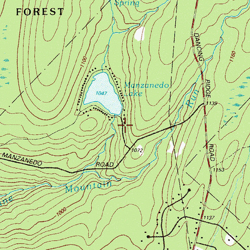 Topographic Map of Manzanedo Dam, PA