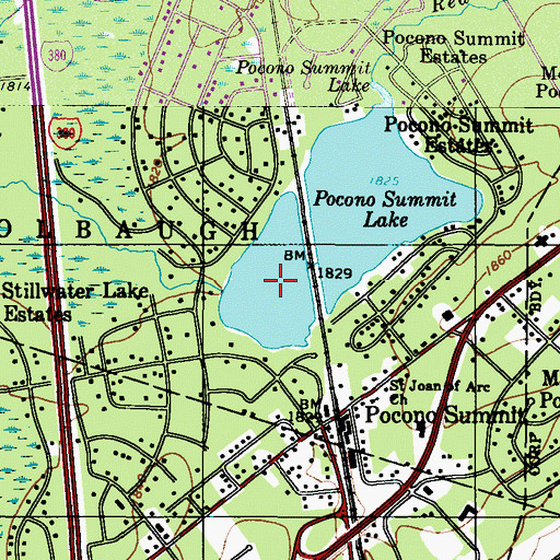 Topographic Map of Summit Lake, PA