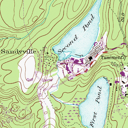 Topographic Map of Second Pond Dam, PA
