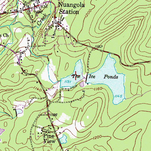 Topographic Map of Blue Giant Meadow Lake, PA