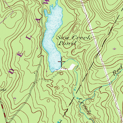 Topographic Map of Saw Creek Club Dam, PA