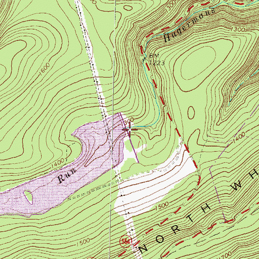 Topographic Map of Frank E Heller Dam, PA