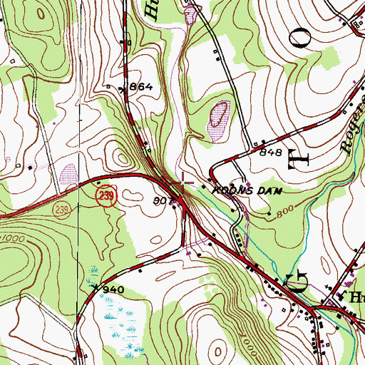 Topographic Map of Paper Mill Pond, PA