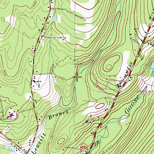Topographic Map of Leavitt Branch Dam, PA